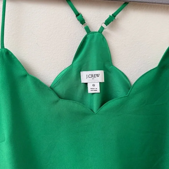 J. Crew Scallop Trim Racerback Cami Blouse - Picture 3 of 9